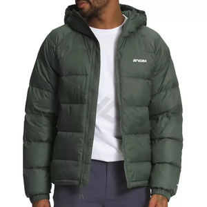 Chaqueta acolchada informal para hombre, tela de alta calidad, cálida para invierno, con capucha, bolsillos personalizados con cremallera, nuevas chaquetas múltiples de moda de talla grande - Product Image 1