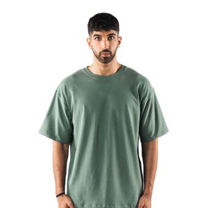 T-shirt à col rond 100% coton de haute qualité pour hommes, style hip hop, tissu en jersey, manches courtes surdimensionnées, teint uni, unique - Product Image 1
