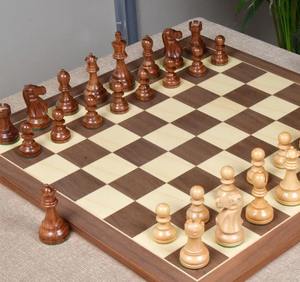 Pièces d'échecs de reproduction haut de gamme Reykjavik 1972 en bois de sheesham et en buis 3.7 à prix avantageux - Product Image 1