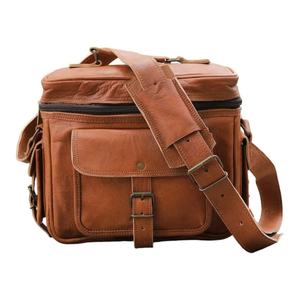 Bolso Vintage de cuero genuino para cámara multifuncional y duradero con cierre de cremallera resistente al agua India Digital Gear a prueba de golpes - Product Image 1