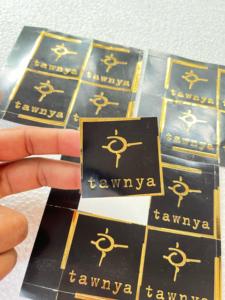 Pegatinas estampadas con logotipo de color negro hechas a medida ideales para promociones y obsequios para reventa - Product Image 6