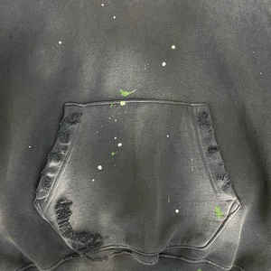 Sweats à capuche surdimensionnés personnalisés délavés à l'acide pour hommes Sweats à capuche surdimensionnés de style vintage pour hommes - Product Image 3