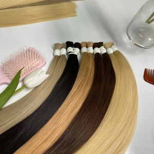 Vente en gros 100% Extensions de cheveux humains en vrac de haute qualité en couleurs vierges naturelles - Product Image 4