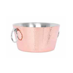Cubeta para Bebidas de Hierro Galvanizado, Enfriador de Vino Metálico, Elegante Cubitera para Fiestas para Champagnes y Vinos con Asas de Cobre - Product Image 5