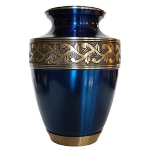 Urnas de cremación para adultos de latón de alta calidad con banda de grabado, urnas funerarias de Metal con acabado de Color dorado y rosa para cenizas humanas - Product Image 4