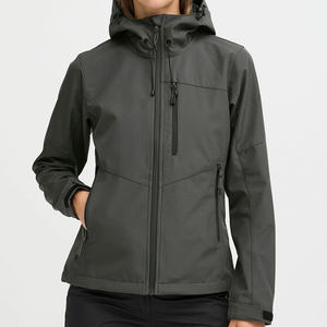 Chaqueta Softshell con revestimiento impermeable para mujer de asfalto de diseño único, precio de fábrica, chaquetas de manga larga y a prueba de viento para correr al aire libre - Product Image 1