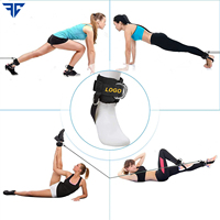 Sangles de cheville antidérapantes en néoprène à double anneau en D pour machine à câble, fitness, musculation, exercices des fessiers et des jambes, soutien de la cheville