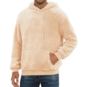 OEM Custom Fuzzy Winter <b>Mens</b> <b>Sherpa</b> <b>Fleece</b> Hoodie Pullover Streetwear Top <b>Mens</b> <b>Sherpa</b> <b>Fleece</b> Hoodie - Product Image 1