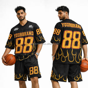 Camiseta de Fútbol Americano Personalizada para Hombre, con Nombre y Número, Transpirable, de Manga Corta, Sublimada, 100% Poliéster, para Entrenamiento, Tallas Grandes - Product Image 3