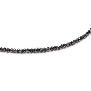 Collar llamativo de plata de ley con diamantes negros, cuentas Rondelle facetadas hechas a mano, hermoso regalo certificado por terceros para mujer - Product Image 4