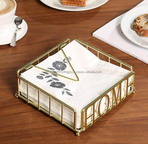 Porte-serviettes plat carré en métal découpé Modern HOME - Product Image 2