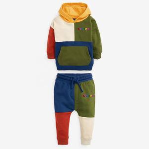 Ensembles de vêtements pour enfants de marque privée, respirants en coton 100% pour bébés garçons, couleur contrastée, hiver - Product Image 2
