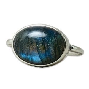 Classique Vintage Design 925 bague en argent Sterling fait à la main Unique naturel bleu Labradorite pierres précieuses bijoux en gros réglage - Product Image 1