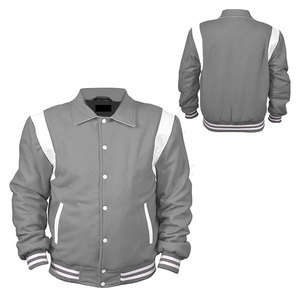 El servicio más popular de OEM y ODM Cómodo a prueba de viento Cálido Ropa al aire libre Varsity Chaquetas Tallas grandes Color sólido Hombres Varsity Chaquetas - Product Image 1