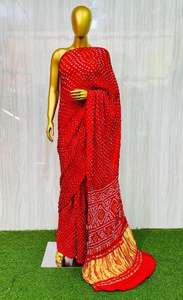 ผ้าส่าหรีสไตล์แบนดานีสุดหรูสำหรับผู้หญิง ของขวัญในราคาที่เข้าถึงได้ โดยผู้ส่งออกจากอินเดีย - Product Image 2