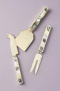 เครื่องหั่นชีสทองแบบโบราณมีดรับประทานอาหารบนโต๊ะมีดสแตนเลสเครื่องใช้บนโต๊ะอาหารสำหรับงานแต่งงานมีดพื้นผิวแบบโบราณ - Product Image 3