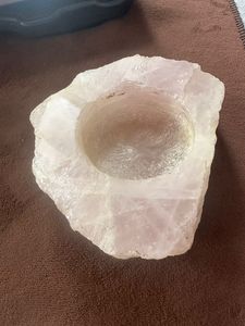 ภาชนะใส่เทียนหรูหราทำจากโรสควอตซ์และที่ใส่น้ำชาที่ทำจากอัญมณีเหมาะสำหรับตกแต่งบ้าน - Product Image 3