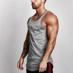 Camiseta sin mangas de gimnasio transpirable de alta calidad para hombre, logotipo personalizado, ajuste muscular, punto acanalado con decoración de insignia, secado rápido - Product Image 6