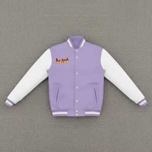 Chaqueta Universitaria de Invierno de Alta Calidad, Estilo Bomber, con Parches Bordados en Chenilla y Forro de Lana de Oveja, Fabricada por OEM - Product Image 3