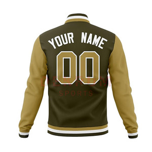 Chaqueta Varsity de Invierno Personalizada para Hombre, Nuevo Estilo, Resistente al Viento, con Cuello Alto de Lana, Transpirable, Ecológica, Color Personalizado - Product Image 1