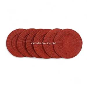 Assiette de présentation en rotin naturel tressé à la main au Vietnam pour la décoration de table et un mode de vie éco-responsable - Product Image 4