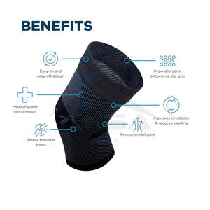 Attelle de genou, manchon de genou pour la récupération des blessures, déchirure du ménisque, douleur au genou, genoux endoloris, soulagement de la tendinite rotulienne et de l'arthrite - Product Image 3