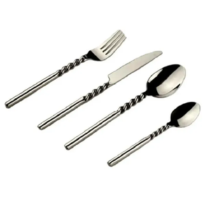 Ensemble de couverts en métal poli ensemble de couverts de ménage d'hôtel couverts de mariage ensemble de couverts de noël en acier inoxydable 304 de haute qualité - Product Image 3