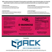 Compléments Alimentaires de D-Mannose de Haute Qualité en Capsules One Solution LLC Favorisent la Digestion et Renforcent le Système Immunitaire Adultes 60 Gélules Femmes Enceintes