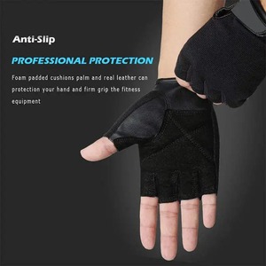 Guantes de fitness de gimnasio con logotipo personalizado de la mejor calidad Nuevo estilo Hecho de cuero Premium Tasa baja para deportes al aire libre Actividades de fitness - Product Image 3