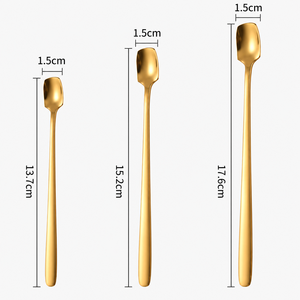 ช้อนคนกาแฟ/ชา/ไอศกรีม ด้ามยาว สแตนเลส 304 สีสันสดใส สำหรับอุปกรณ์บาร์ - Product Image 6
