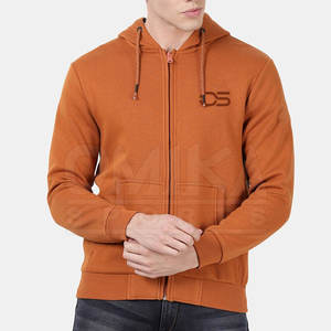 เสื้อมีฮู้ดไซส์พิเศษสำหรับผู้ชายผ้าโพลีเอสเตอร์/ ผ้าฝ้ายพร้อมโลโก้ย้อมสีล้วนสำหรับฤดูหนาว - Product Image 1