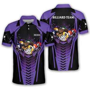 Wholesale Custom Sublimation Bowling Jersey Personalized Team Shirts Breathable Moisture Wicking Quick Dry Bowling Shirt - Product Image 2