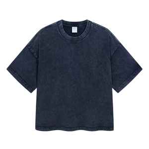100% Cotton Summer Vintage High Street Style Breathable Quick Dry Regular Fit Canvas <b>Men's</b> <b>T</b>-<b>Shirt</b> Stone Wash 2025 - Product Image 3