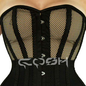 Nouvel article : Corset en maille avec baleines en acier, baleines en coton et garniture - Product Image 4