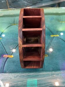 Wood <b>Remote</b> <b>Control</b> Holder 5 Compartments,Wooden Storage Organizer <b>Remote</b> <b>Control</b> Holder <b>TV</b> <b>Remote</b> Caddy for Table - Product Image 3