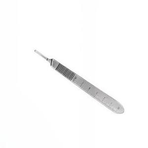 บริษัท นาวาซ เซอร์จิคัล จำกัด ด้ามมีดผ่าตัดสแตนเลสคุณภาพพรีเมียมแบบกำหนดโลโก้เองได้ ขนาด 12 ซม. สีเงิน ได้รับมาตรฐาน CE สำหรับเครื่องมือผ่าตัด - Product Image 3