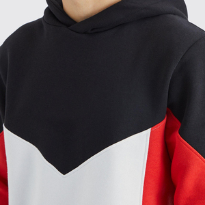 Sudadera con Capucha para Hombre al por Mayor, Diseño de Colores Combinados, Gruesa, Personalizada con Letras Bordadas, Manga Larga, sin Cordones - Product Image 4