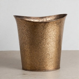 Poubelle en métal GoldenCurve avec finition de style industriel ou cuisine domestique restaurant salle de bain-pour la gestion des déchets de papier - Product Image 2