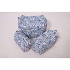 Indian Luxury Cotton Printed Durable Portable <b>Large</b> Capacity <b>Makeup</b> <b>Bag</b> Travel Zipper for Pouch Cosmetic Organizer - Product Image 5