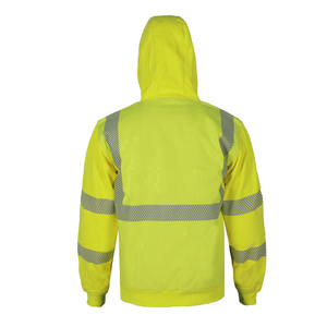 Sudadera con Capucha de Seguridad de Alta Visibilidad, Reflectante, 100% Poliéster, UPF 50, 220g, con Cremallera Completa, para Trabajo, Chaqueta Deportiva para Construcción - Product Image 2