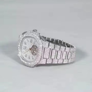 นาฬิกาแฟชั่นหรูหราประดับเพชรโมอิสซาไนต์สีเงิน ลดราคาพิเศษ เหมาะสำหรับเป็นของขวัญองค์กรและเสริมสไตล์ส่วนตัว ราคาดีที่สุด - Product Image 3