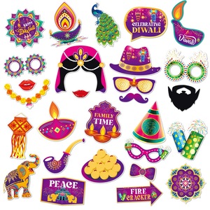 Diwali Festival Photo Props for Party Decorations Indian Festival Photo Booth Props - Product Image 5