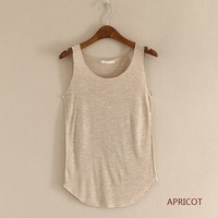 Camiseta sin mangas de algodón y fibra de bambú para mujer, talla grande, holgada, transpirable, de 180 g, ideal para el verano, informal.