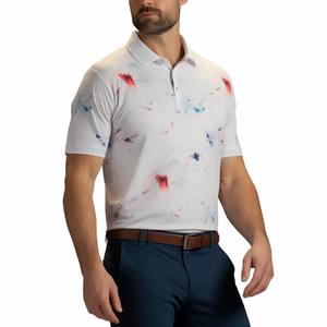 Hombres de alta calidad para Polos 100% algodón sublimación impresa diseño tela de punto de manga corta bordada - Product Image 5