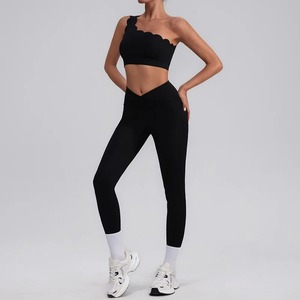 Ensemble de yoga 2 pièces Ensembles d'entraînement Femmes Survêtement Gym Push Up Fitness Running Workout Clothes Sport Bra Leggings Suit Activewear - Product Image 4