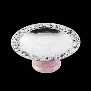 Bol Unique pour ustensiles de cuisine maison hôtel Restaurant Date fruits secs fait à la main métal argenté et résine bol de service rond fournitures d'hôtel - Product Image 3