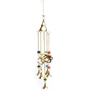Exclusive Brass <b>Decorative</b> <b>Elephant</b> Shape Hanging With Three Bells Customized Wind Bells for Home <b>Decoration</b> - Product Image 6