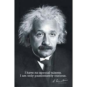 Albert Einstein Modern Style <b>Canvas</b> Poster "I Have No Special Talents.." for <b>Wall</b> Use - Product Image 4