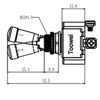 TOOWEI Nouveau développement ON-OFF Silver Contact 10A 15Amp Levier de verrouillage sûr Interrupteur à bascule 2 positions sur les interrupteurs à bascule