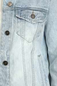 Chaqueta Vaquera Larga Elástica Personalizada para Mujer, Chaqueta de Mezclilla de Algodón Azul, Lisa, para Invierno, Talla Grande - Product Image 6